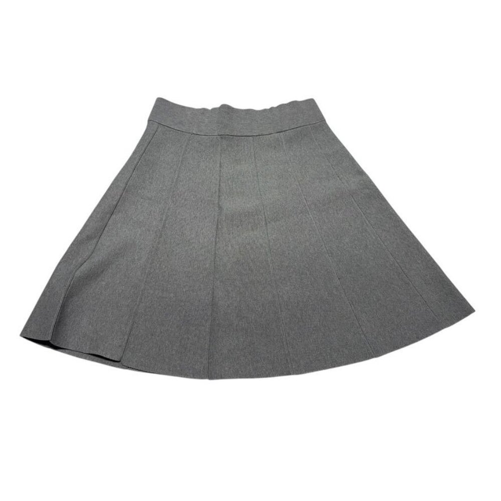 Ann Taylor Gray A-Line Skirt Size Medium Petite